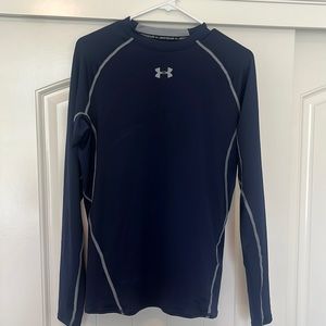XL Navy Under Armour HeatHear Compression Long-Sleeve